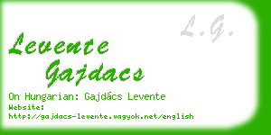 levente gajdacs business card
