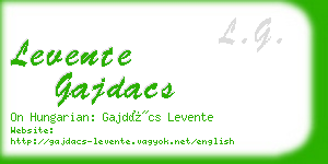 levente gajdacs business card